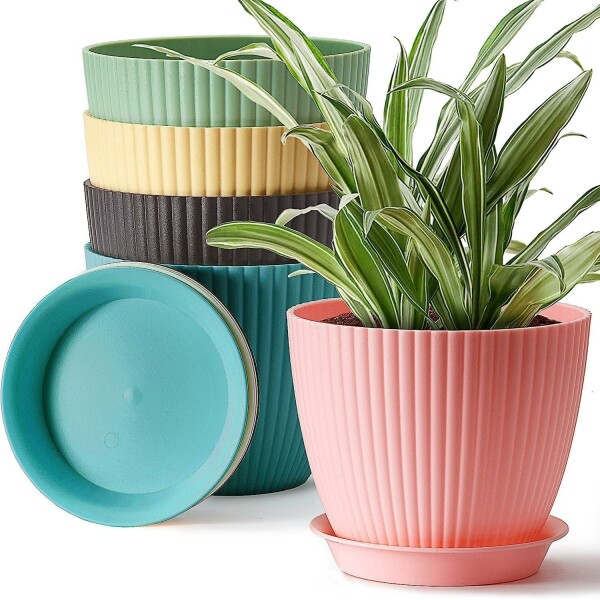 Plastic Round Flower Pot Drainage Holes