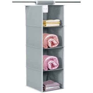 Hanging 4 Shelves Wardrobe Organizer