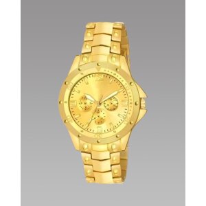 Mens Golden Stainless Steel Watch