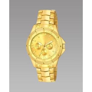 Mens Golden Stainless Steel Watch