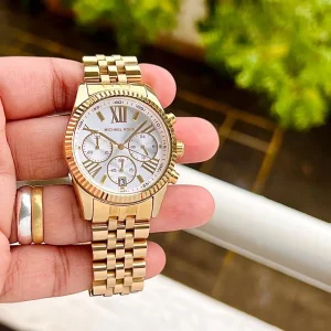 Michael Kors Watch Lexington Gold-White For Women (SW206)