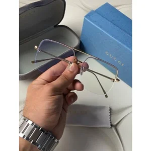 Gucci Square Sunglasses Gold Plano For Men (BOT851)