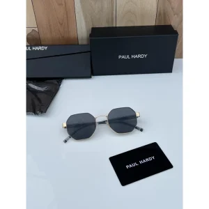 Paul Hardy Sunglasses Gold Black For Men (BOT946)