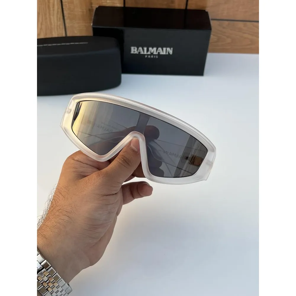 13 Balmain 8432 White Black Sunglass