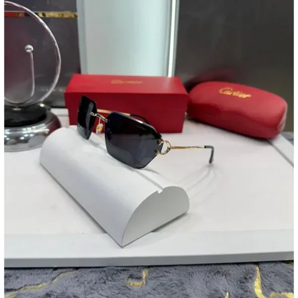 Cartier Gold Black Sunglass