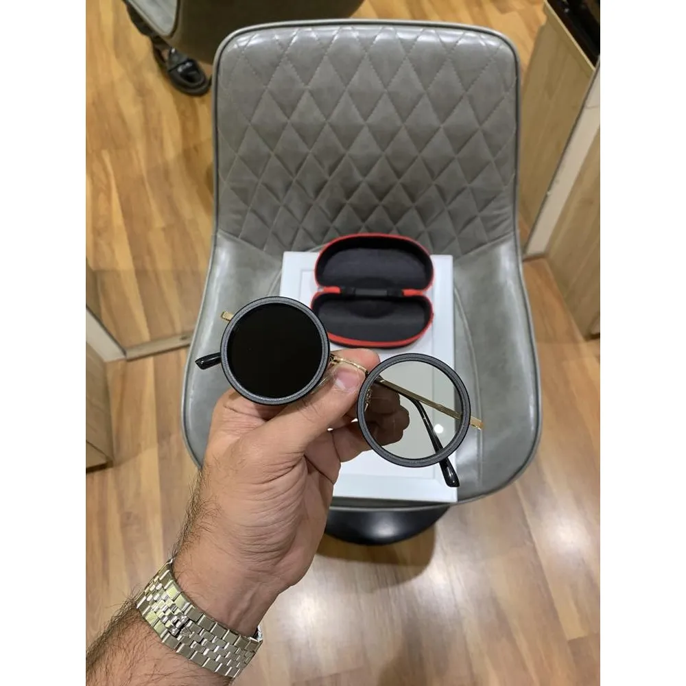 19 Thin Gold Round Sunglass