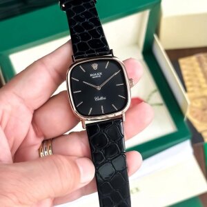 Rolex Rose Black Watch For Men (SW8620)