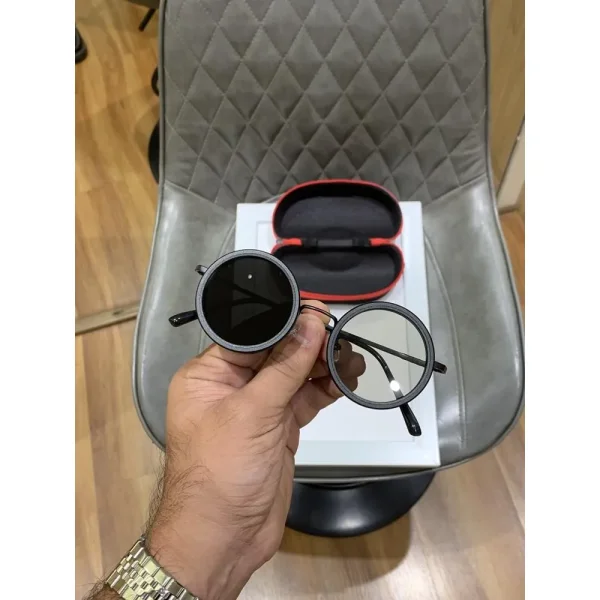 Thin Silver Round Sunglass