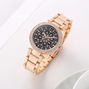 Micheal Kors Watch Rosegold Black Dial For Women (SUP2773)