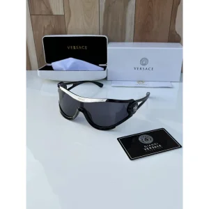 Versace Sunglasses Black Silver For Men (BOT975)