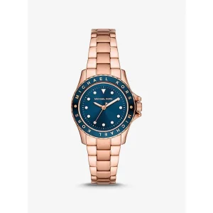 Micheal Kors Watch Rosegold Blue For Women (SUP2775)