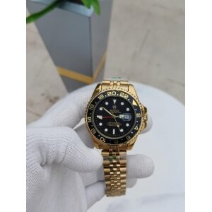 Rolex GMT Master Watch Gold Black For Men (SW8667)