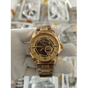 Rolex Automatic Skeleton Watch Diamond Gold For Men (SW8671)
