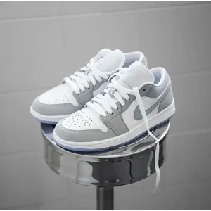 Nike Air Jordan 1 Low Wolf Grey Shoes For Men (BOT817)