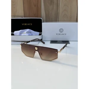 Versace Sunglasses Gold Brown For Men (BOT984)