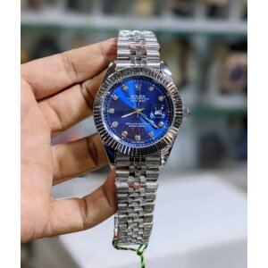 Rolex Oyster Perpetual Watch Date Just Blue Dial For Men (SW8678)