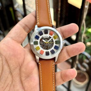 Fossil Grant Skeleton Watch Rainbow Edition For Men (SW8770)