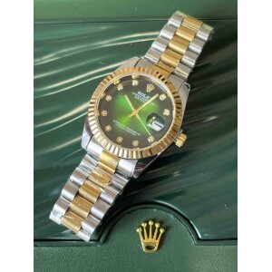 Rolex Oyster Perpetual Watch Date Just Green Dial For Men (SW8680)