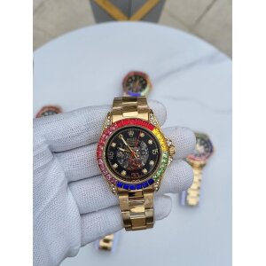 Rolex Rainbow Automatic Watch Gold For Men (SW8639)