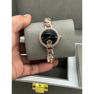 Chanel LD Watch Rosegold Black For Women (SUP2641)