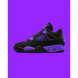 Nike Air Jordan Retro 4 Purple Thunder Shoes For Men (BOT719)