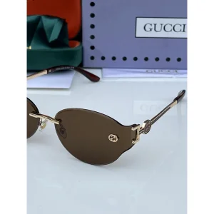 Gucci Sunglasses Gold Brown For Men (BOT895)