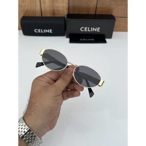 Celine Sunglasses Gold Black For Men (BOT905)