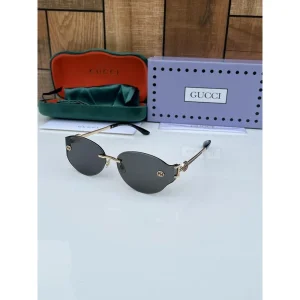 Gucci Sunglasses Gold Black For Men (BOT907)