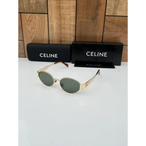 Celine Sunglasses Gold Green For Men (BOT909)