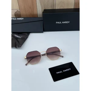 Paul Hardy Sunglasses Gold Brown For Men (BOT957)