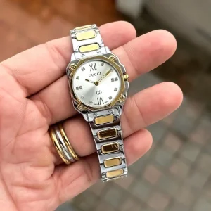 Gucci Watch Gold TT White For Women (SUP2756)