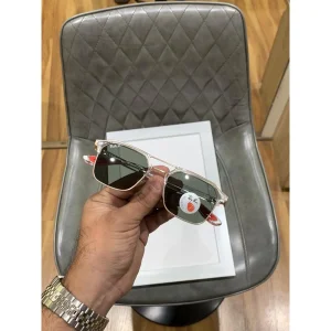 Rayban Sunglasses Gold White Green For Men (BOT916)