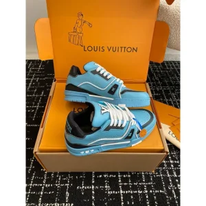Virgil Abloh Iconic Trainer Sneaker Blue With Double Box For Men (BOT730)