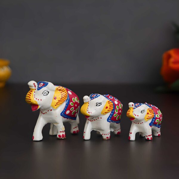 Multicolor Elephant Statues
