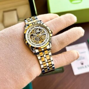 Rolex Automatic Watch Gold White For Men (SW8607)