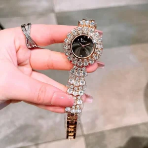 Dior Dimond Watch Copper-Black For Women (SUP3812)