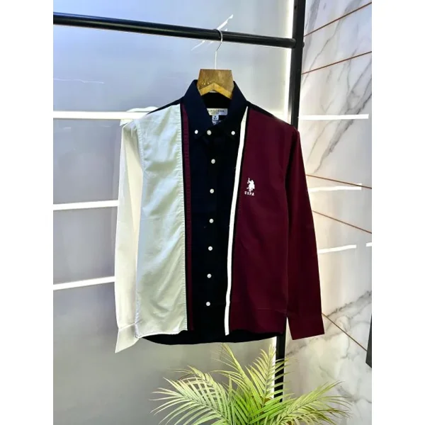 US Polo Oxford Lycra Shirt