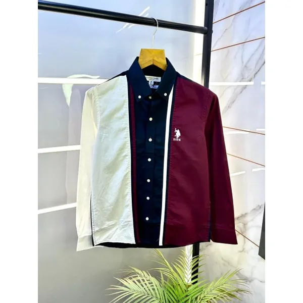 US Polo Oxford Lycra Shirt