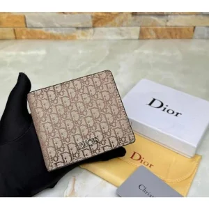Christian Dior Leather Wallet With OG Box Cards Dustbag Tags For Men (SUP4268)