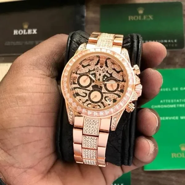 Rolex Tiger Chain Gold Watch
