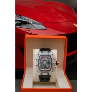 Richard Mile Watch Open Back All Working Black For Men (SUP4072)