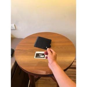 Mont Blanc Leather Wallet With OG Box Cards Dustbag Tags For Men (SUP4274)