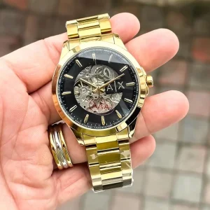 Armani Auto Watch Gold Black For Men (SUP3026)