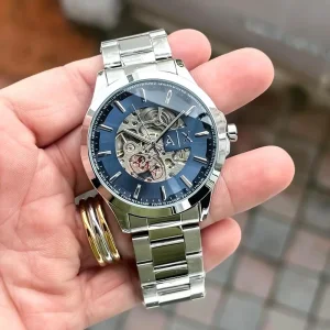 Armani Auto Watch Silver Blue For Men (SUP3027)