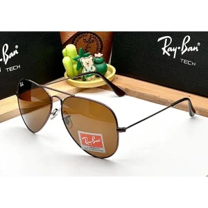 Rayban Sunglasses Brown Brown Aviator Glass Quality For Men (SUP3532)