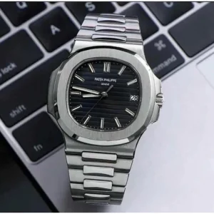 Patek Philippe Watch Nautilus Quartz Silver Black For Men (SUP4084)