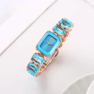 Swarovski Octagon Watch Blue Copper For Women (SUP3636)