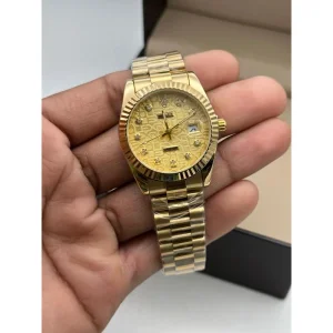 Rolex Watch Oyster Perpetual Date-Just Gold For Men (SUP4190)