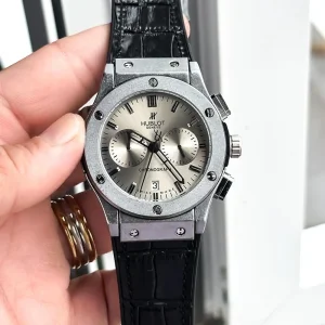Hublot Chrono Watch Grey Black All Working For Men (SUP2943)