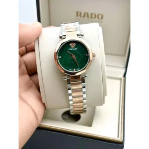 Versace Watch Green Dial Two Tone For Women (SUP3845)